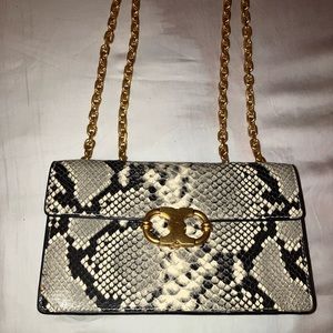 Tory Burch Gemini Snake Print Med Bag
